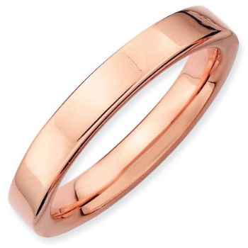 Picture of Sterling Silver Stackable Rose Gold-Plated Band