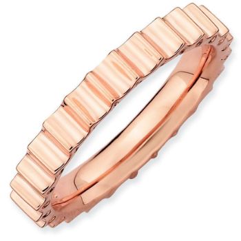 Picture of Sterling Silver Stackable Rose Gold-Plated Band