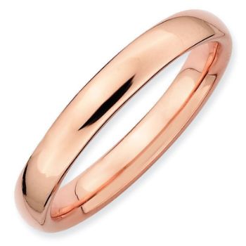 Picture of Sterling Silver Stackable Rose Gold-Plated Band