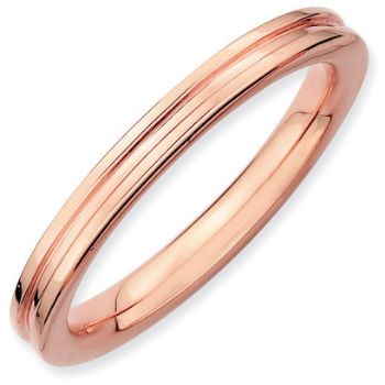 Picture of Sterling Silver Stackable Rose Gold-Plated Ring