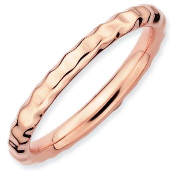 Picture of Sterling Silver Stackable Rose Gold-Plated Ring