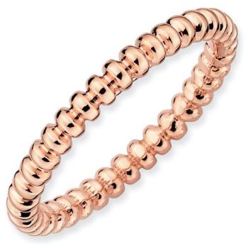 Picture of Sterling Silver Stackable Rose Gold-Plated Ring