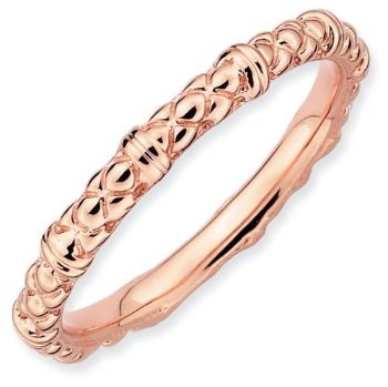 Picture of Sterling Silver Stackable Rose Gold-Plated Ring