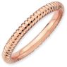 Picture of Sterling Silver Stackable Rose Gold-Plated Ring