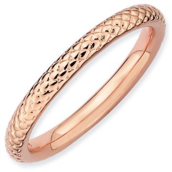 Picture of Sterling Silver Stackable Rose Gold-Plated Ring