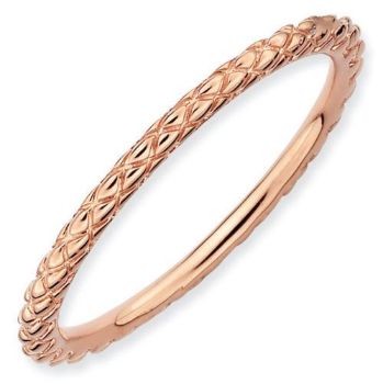 Picture of Sterling Silver Stackable Rose Gold-Plated Ring