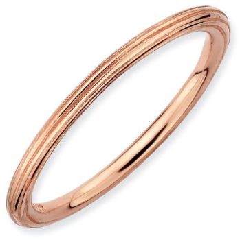 Picture of Sterling Silver Stackable Rose Gold-Plated Ring