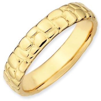 Picture of Sterling Silver Stackable Yellow Gold-Plated Ring