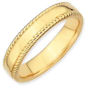 Picture of Sterling Silver Stackable Yellow Gold-Plated Ring