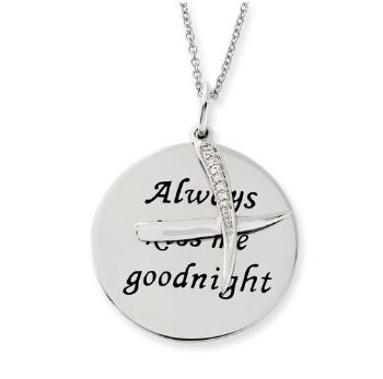 Picture of Always Kiss Me Goodnight Silver Pendant