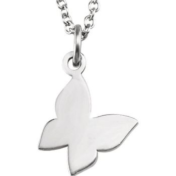 Picture of 14K Gold Butterfly 18" Necklace