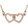 Picture of 14K Gold Petite Double Heart 18" Necklace