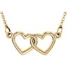 Picture of 14K Gold Petite Double Heart 18" Necklace