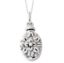 Picture of Silver CZ Antiqued Flower Ash Holder