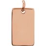 Picture of Be Posh 14K Gold Engravable Dog Tag Pendant
