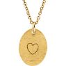 Picture of Be Posh 14K Gold Engravable Oval Pendant