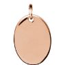 Picture of Be Posh 14K Gold Engravable Oval Pendant