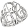 Picture of 3-Letter Script Monogram Ring