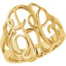 Picture of 3-Letter Script Monogram Ring