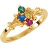 Picture of Gold 1 to 5 Round Stones Mother's Ring