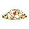 Picture of Gold 1 to 5 Round Stone Mother's Ring