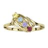 Picture of Gold 1 to 5 Round Stone Mother's Ring
