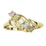 Picture of Gold 1 to 5 Round Stone Mother's Ring