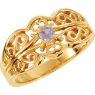 Picture of Gold 1 to 7 Round Stones Mother's Ring