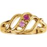 Picture of Gold 1 to 7 Round Stones Mother's Ring