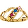 Picture of Gold 1 to 7 Round Stones Mother's Ring