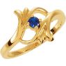 Picture of Gold 1 to 7 Round Stones Mother's Ring