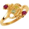 Picture of Gold 1 to 7 Round Stones Mother's Ring