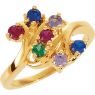 Picture of Gold 1 to 7 Round Stones Mother's Ring