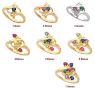 Picture of Gold 1 to 7 Round Stones Mother's Ring