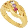 Picture of Gold 1 to 5 Round Stones Mother's Ring