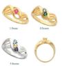 Picture of Gold 1 to 3 Round Stones Mother's Ring