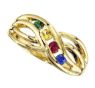 Picture of Gold 1 to 4 Round Stones Mother's Ring