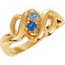 Picture of Gold 1 to 7 Round Stones Mother's Ring
