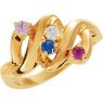 Picture of Gold 1 to 7 Round Stones Mother's Ring