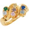 Picture of Gold 1 to 7 Round Stones Mother's Ring