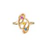 Picture of Gold 1 to 7 Round Stones Mother's Ring