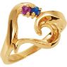 Picture of Gold 1 to 5 Round Stones Mother's Ring