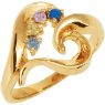 Picture of Gold 1 to 5 Round Stones Mother's Ring