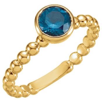 Picture of Gold Stackable Ring 1 Round Stone