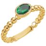 Picture of Gold Stackable Ring 1 Oval Stone