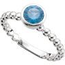 Picture of Silver 1 Round Stone Stackable Ring