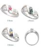 Picture of Silver 1 to 3 Round Stones Mother's Ring