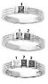 Picture of Silver 1 to 3 Square Stones Stackable Mother's Ring