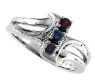 Picture of Silver 1 to 4 Round Stones Mother's Ring