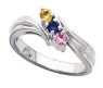 Picture of Silver 1 to 4 Round Stones Mother's Ring